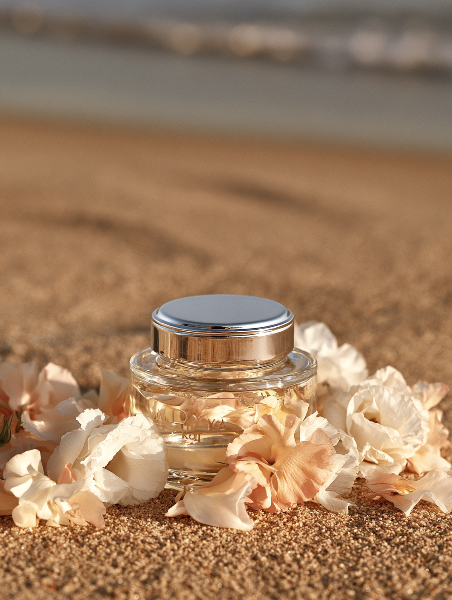 A finished skincare product presented as a premium brand