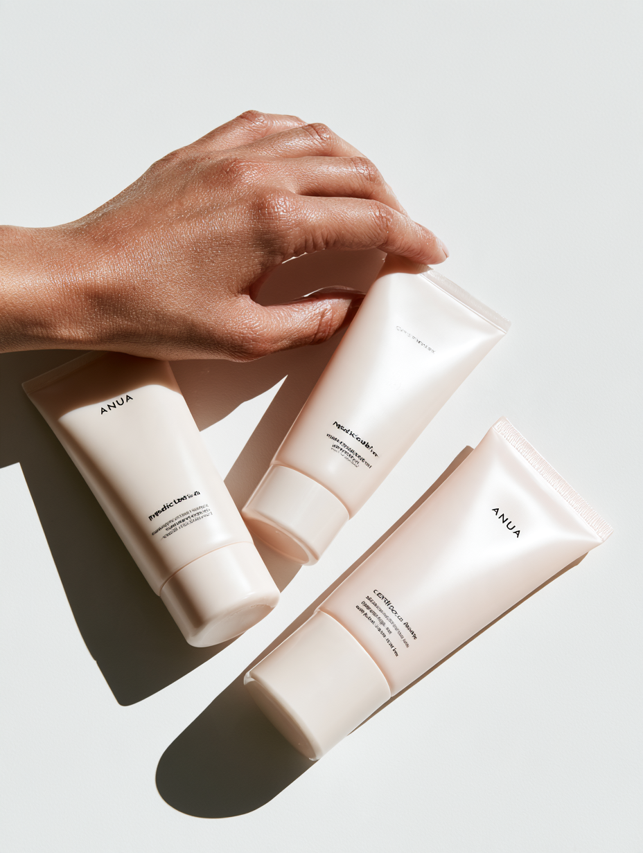 Branded skincare tubes designed and packaged for a client's line