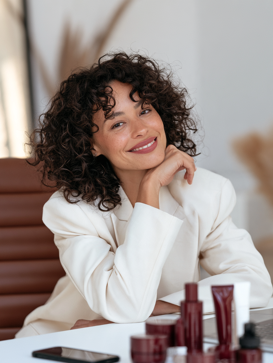 Woman considering starting her own skincare brand